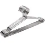 ROCKFIELD Hangers 10 Pack Clothes Hanger Strong Heavy Duty Stainless Steel Metal Ultra Thin Space Saving Wire Hangers 16.5in by WYCQKL