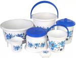 Uma Heavy Duty 7 Piece Bathroom Set: Crafted from Durable Plastic Large Capacity 20 L Plastic Bucket  (Blue)