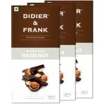 Didier & Frank Chocolate Crunchy Hazelnut Dark Chocolate 100g, Pack of 3 (Gift Pack)