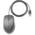 HP 4TS44AA Ambidextrous 1200 DPI Wired USB Laser Mouse with Encryption Enabled Integrated Fingerprint Reader Black