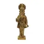 Kalarambh Bharat Haat Yellow Brass Chitragupta Idol Handicraft Art 3 x 2 x 13 cm