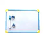 Mini Leaves Multicolor Plastic 2 In 1 Magnetic And Dry Erase Slate, Alphabet And Number Learning Board For 2 Plus Years