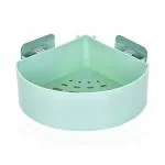 Nipan Premium Plastic Bathroom Storage Stand Shelf Organization with Rack Basket with Self Stick for Shampoo, Conditioner and Soap Storage Rack (Green)