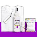 Kadam Skin Friendly Tie Dye Bottle With White T-Shirt, 100% Cotton 180 Gsm T-Shirt, Dye Activator - Color Fixative Included, Cold Fabric Dye Colors (Large 4