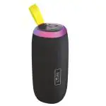 CYOMI CY629 Wireless Speaker with LED Circular Light+Yellow Carry Tag with Super Bass Hi-fi Sound Quality | Upto 5H Playtime Non-Stop Music | Fast Charging with Multimode USB/Micro SD Card/FM (Black)