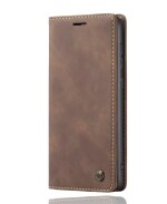 Trounce Prime Leather Magnetic Closure Flip Cover With Card Holder Wallet | Mobile Case| Back Cover - Coffee Brown) For Samsung Galaxy M30S