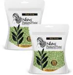 Nisha Naturemate Henna Based Hair Color with Henna Herbs, No Ammonia, No Resorcinol, 100% Grey Coverage, Henna Powder for Soft & Shiny Hair (Black Henna, 45 g) (Pack of 2)