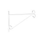 GARDEN KING Elegant Wall Bracket for Hanging Baskets (White, Set of 1 PC)