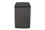 The Furnishing Tree Check Grey Polyester Washing Machine Cover for Bosch 6.5 kg Fully-Automatic Top Loading WOE652D0IN (53.3 x 53.3 cm)