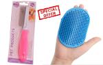Pets Empire Flea Comb For Cats And Dogs And Rubber Washing Smoothing Massage Bristles