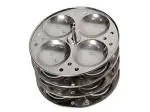 Super HK Stainless Steel Idli Plate (Pack of 4)