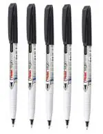 Pentel Stylo Fountain Pen | Tip Size - 0.7MM | Best for Writing, Sketching and Calligraphy | Writing Length - 800Mtrs | Ink Colour - Black | Pack of 10