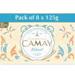 Camay Natural International Beauty Bath Bar, 125 G (Pack Of 8)