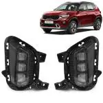 Kingsway Car Fog Lights/Lamps with Bezel and Wiring for Kia Sonet, Model Year : 2020 Onwards, Material: ABS / PVC, 12V DC, Color : White, Set of 2 Piece (Left / Right)