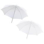 Won Black Studio One Pair White Reflector Umbrella 60 Cm