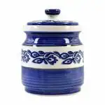 Kraftlik Handicrafts Ceramic Jars with Lid Multipurpose Barni for Chutney, Pickle jar Storage Container, Dining Table Container Set- 1200 Grams