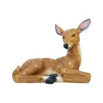 Wonderland Multicolor Plastic Deer Sitting On Right - 34 cm
