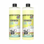 SOVI Dishwash Liquid No Harmful Residue Antibacterial Eco-Friendly Lemon Juicy (950 ml Each (Pack of 2)
