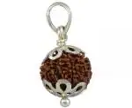 Feel Touch Mart 11 Mukhi Rudraksha Nepal Brown Bead Beautiful Pendant Rudrakhsa Original Eleven face Rduraksha Certified by IGL Lab