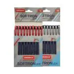 UNOMAX Softron 2X Ball Pen Mega Pack - Set of 30 (10 Blue, 10 Black & 10 Red) | Supreme Writing Elegance | Jet Black Ink | Luxurious Matt Finish Body | Superior 0.7mm Tip Size