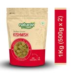 Naturoz Indian Green Kishmish 500g (Pack Of 2)