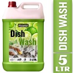 Fivanta Dishwash Liquid 5 Liter Green Removes Tough Grease, Soft on Hands | Plant-Derived Actives, LABSA & Paraben free