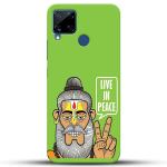MobiEra Realme C15 Live in Peace Design Plastic Hard Case Cover