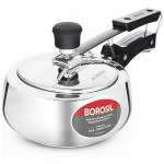 Borosil Pronto Induction Base Stainless Steel Inner Lid Pressure Cooker 1L
