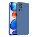 LIRAMARK Silicone Soft Back Cover Case for Xiaomi Redmi Note 11 Pro, Note 11 Pro Plus 5G (Silicone Blue)