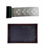 Angira handicrafts Wooden Tray with Set of Tea Coaster AHS-TC0046