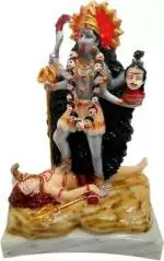 Daksh Enterprises Marble Goddess Durga Devi Statue God Kali Mata Rani Maa Kalka ji Idol Spiritual Decorative Showpiece - 17 cm  (Marble, Multicolor)