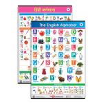 Target Publications Jumbo English and Hindi Alphabet and Numbers Charts Set of 2 (3-5 years)