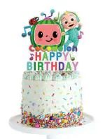 Festiko Greatpartygift Cartoon Birthday Cake Topper, Boy And Girl Kids Party Decoration Supplies, Glitter Paper