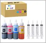 INK POINT Refill for Canon Pixma Printer Suitable for E500, E510, E400, E410, E560, E470 Multicolor Ink Bottle 400 ml pack of 8