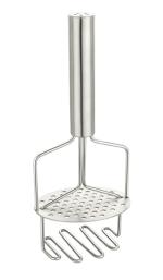 N-tic Potato Masher with Spring Stainless Steel, Potato Hand Masher (Silver)