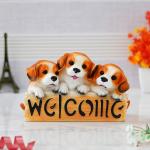 Webelkart Designer Cute Three Friends Puppy Showpiece Figurine Gifts-7.50