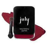 July Very Cherry Lip & Cheek Tint | 3in1 for Lips | Cheeks & Eyelids | SPF 15 | 24 hr Moisturization | Vibrant Creamy Matte | with Jojoba Seed Oil & Sweet Almond Oil | 10gm (Deep Ruby)