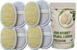 Mini Storify Truly Organic Natural Oval Loufah or Loofah Pad Sponge Body Scrubber for Bathing Men and Women Pack of 8