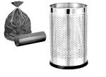 King International Silver And Black Stainless Steel Dustbin - 5 L (Pack of 2)