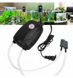 Vayinato Black Vayinato Electricals Silent Fish Tank Mini Aerator Oxygen Pump With 3 Meter Air Tube And 2 Stone