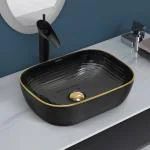 Plantex Table Top Wash Basin For Bathroom/Designer Ceramic Basin/Countertop Vessel Sink Basin - Indo-European Collection (EQTT-364)