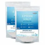 Healthgenie 100% IP grade Quality 10kg (5kg pack of 2) Epsom Salt (Magnesium sulphate - MgSO4) Bath Salt for Relaxation, Pain Relief, Muscle Relief, Relieves Aches & Pain, Skin, Hair and detoxifying body, Plants growth & nutrient (Pouch)