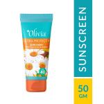 Olivia Sunscreen Spf 50 With Uva, Uvb Protection Sunscreen Spf 50 For Even Toned And Glowing Skin, Men And Women, 50 G
