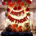 ARYAN BALLOON Sensibledecoraters Red, Black Happy Birthday Theme Decoration Balloon Kit (Set Of 121) l Birthday Decoration l Party Decoration l Home Décor l Interior l Happy Birthday l Anniversary l Decorative Kit l Balloons Decoration Kit l Banner