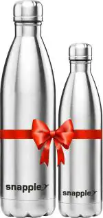 Snapple Hot & Cold Vaccum Insulated Water Bottle Combo Gift Pack of 500ml & 1000 ml Bottle  (Pack of 2, Silver, Steel) ISI