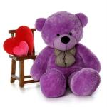 Hug N Feel Soft Toys Purple Polyester Teddy Bear Soft Toy - 5 feet
