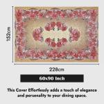 Dakshya Industries Flower Design 6 Seater Dining Table Cover| Table Cover |Waterproof & Heat Resistant,Polyvinyl Chloride (PVC),Rectangular,Pack of 1( Yellow )