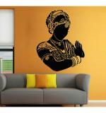 WOLPEP Multicolor Vinyl Namaskaram Wall Sticker