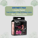 Cailin Care Heavy Flow Protection Sanitary Pads Sanitary Napkins (40 Pad+10 Liner | XXXL | 320mm)