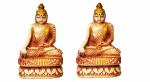 CRAFTS ODISHA HUB COH-12346 Meditating Buddha Resin Idol Statue - Pack Of 2